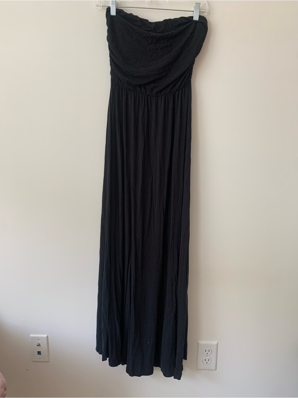 Strapless Black Maxi Dress - Classic Women's casual Dress